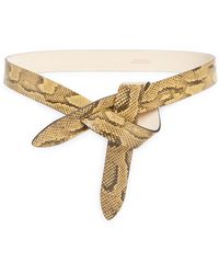 Isabel Marant - Lecce Iconic Python Embossed Calfskin Leather Belt - Lyst