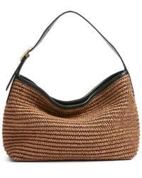 Vince - Small Vivian Raffia Hobo Bag - Lyst