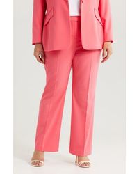 Tahari - Bird Eye Straight Leg Pants - Lyst