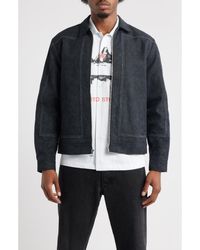 Saint Studio - Alcamo Contrast Stitch Cotton Zip-Up Jacket - Lyst