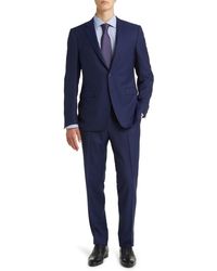 Canali - Trim Fit Water Resistant Milano Wool Suit - Lyst