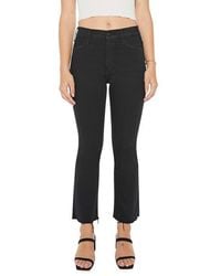 Mother - Lil' Hustler High Waist Frayed Hem Ankle Bootcut Jeans - Lyst
