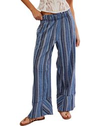 Free People - Days End Stripe Cotton Drawstring Pants - Lyst