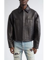 Amiri - Ma Quad Embossed Leather Work Jacket - Lyst
