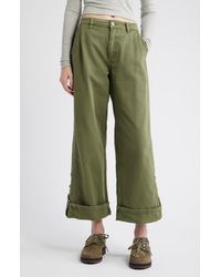 Damson Madder - Wylie Button Cuff Wide Leg Organic Cotton Jeans - Lyst