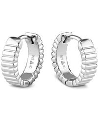 DEVATA - Ribbed Hoop Earrings - Lyst