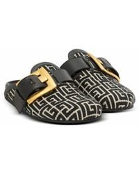 Balmain - Anthem Mules With Pb Monogram - Lyst