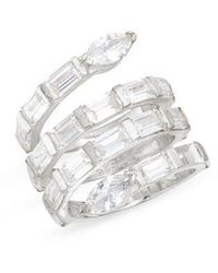 SHYMI - Cubic Zirconia Swirl Bypass Ring - Lyst