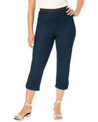 Jessica London - Stretch Denim Crop Jeggings - Lyst