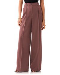 1.STATE - Front Pleat High Waist Wide Leg Pants - Lyst