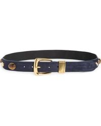Veronica Beard - Arch Stone Embellished Suede Belt - Lyst