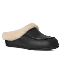 UGG - Ansley Genuine Shearling Trim Leather Mule - Lyst
