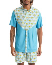 Native Youth - Print Short Sleeve Button-up Shirt - Lyst