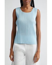 Pleats Please Issey Miyake - Monthly Colors March Sleeveless Top - Lyst