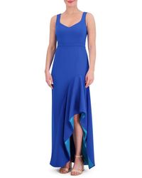 Vince Camuto - Ruffle Slit Scuba Crepe Dress - Lyst