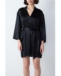 Etam - Pearly Deshabille Silk Robe - Lyst