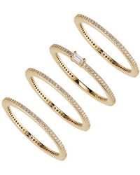 Nadri - Pave The Way Set Of 4 Cubic Zirconia Stacking Rings - Lyst