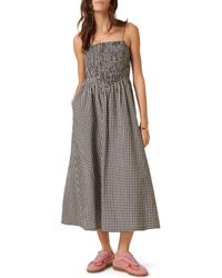 Nobody's Child - Imogen Gingham Organic Cotton Midi Sundress - Lyst