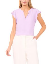 Halogen® - Flutter Sleeve Top - Lyst