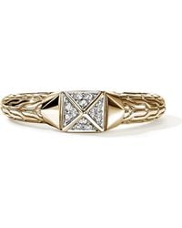 John Hardy - Icon Stud Ring With Pavé Diamonds - Lyst