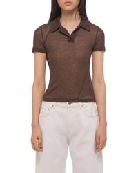 Helmut Lang - Zerosca Sheer Modal Twisted Polo - Lyst