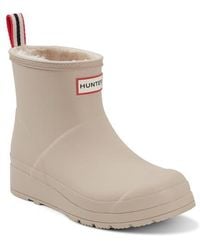 HUNTER - Play Short Faux Shearling Lined Waterproof Rain Boot - Lyst