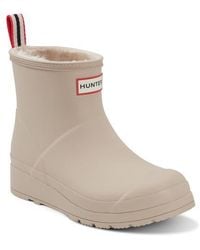 HUNTER - Play Short Faux Shearling Lined Waterproof Rain Boot - Lyst