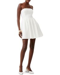 French Connection - Whisper Strapless Dress - Lyst