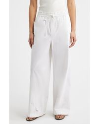 Rag & Bone - Marin Embroidered Wide Leg Pants - Lyst