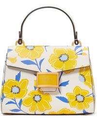 Kate Spade - Katy Sunshine Floral Textured Leather Top Handle Bag - Lyst