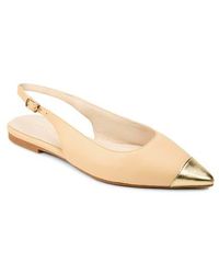Yosi Samra - Vera Pointed Cap Toe Slingback Flat - Lyst