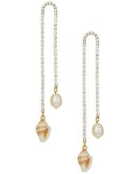 Ettika - Shell & Freshwater Pearl Drop Earrings - Lyst