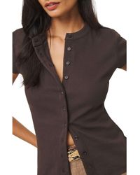 Reformation - Raelynn Stretch Organic Cotton Rib Top - Lyst