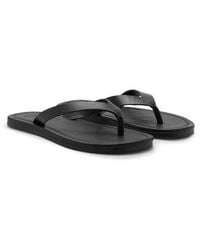 Mango - Leather Flip Flop - Lyst