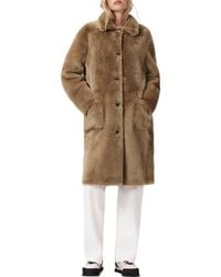 AllSaints - Serra Reversible Genuine Shearling Coat - Lyst