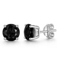 Donatello Gian - Sterling Round Moissanite Studs - Lyst