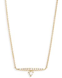 Bony Levy - Simple Obsession Diamond Bar Pendant Necklace - Lyst