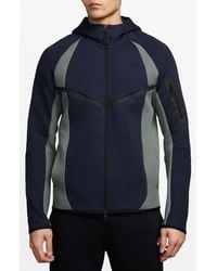 Nike - Tech Colorblock Full Zip Fleece Windrunner Jacket - Lyst
