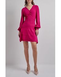 Misook - Long Sleeve Fit & Flare Minidress - Lyst