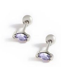 Mint & Lily - Marquis Gemstone Sleeper Stud Earrings - Lyst