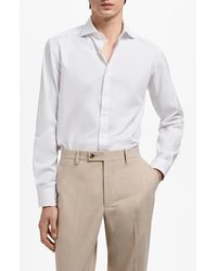 Mango - Slim Fit Cotton Poplin Button-Up Shirt - Lyst