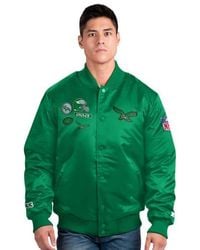 Starter - Philadelphia Eagles Exclusive Satin Full-Snap Varsity Jacket - Lyst