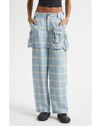 Collina Strada - Cargo Skirt Overlay Wide Leg Pants - Lyst