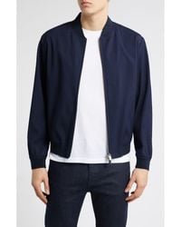 BOSS - Hanry Stretch Virgin Wool Blend Bomber Jacket - Lyst