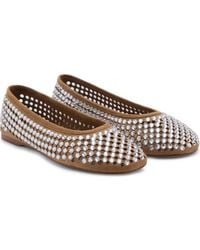 Mango - Embellished Perforated Ballet Flat - Lyst