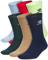 adidas - Assorted 6-Pack Trefoil Performance Crew Socks - Lyst