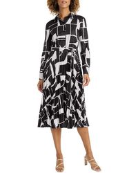 Maggy London - Long Sleeve Midi Shirtdress - Lyst