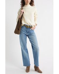 Treasure & Bond - Rib Detail Mock Neck Sweater - Lyst