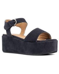 Aquatalia - Dinah Water Repellent Ankle Strap Platform Wedge Sandal - Lyst