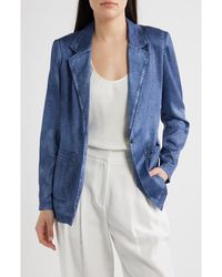 Kobi Halperin - Veronica Denim Effect Satin Jacket - Lyst